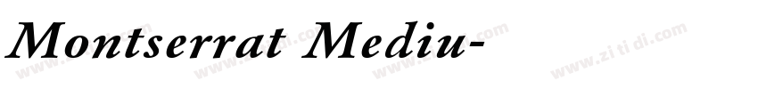 Montserrat Mediu字体转换